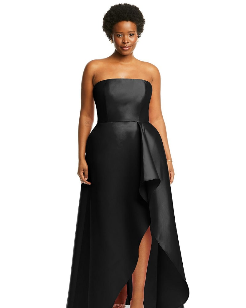 Alfred sung strapless sateen gown new arrivals